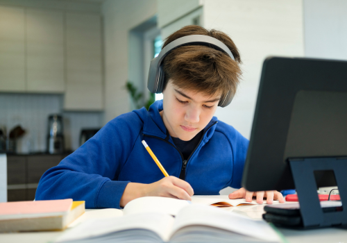 Student při učení